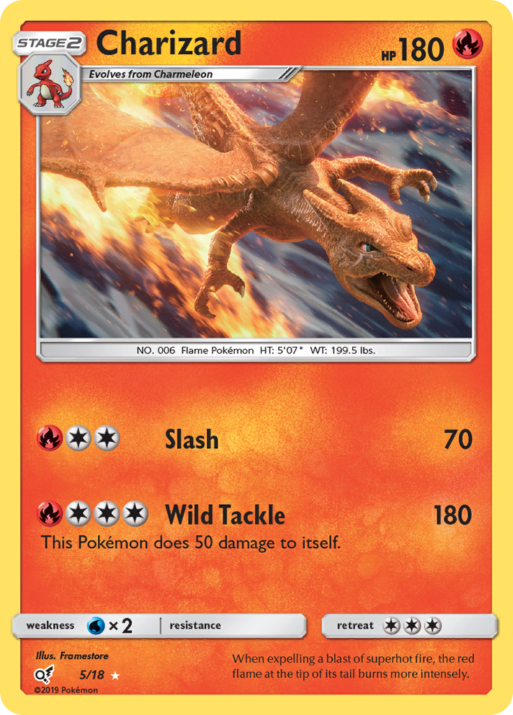 Charizard (5/18) [Sun & Moon: Detective Pikachu] | Pegasus Games WI