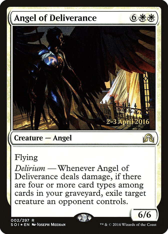 Angel of Deliverance [Shadows over Innistrad Prerelease Promos] | Pegasus Games WI