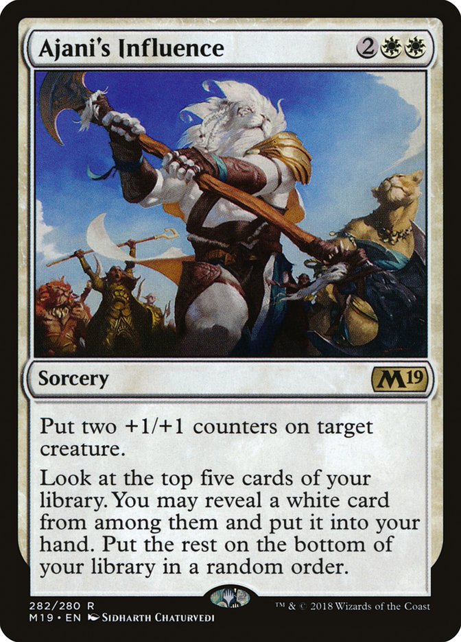 Ajani's Influence [Core Set 2019] | Pegasus Games WI