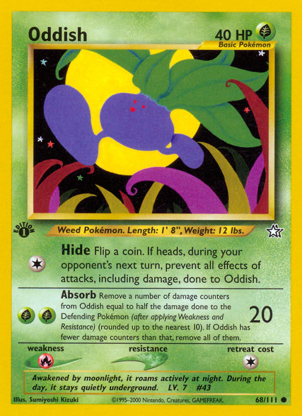 Oddish (68/111) [Neo Genesis 1st Edition] | Pegasus Games WI