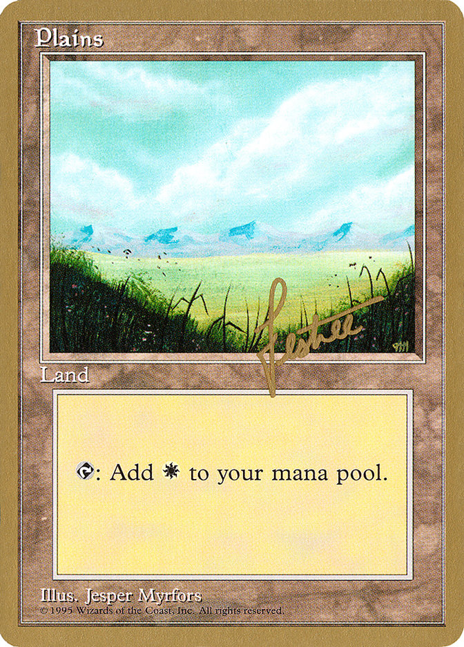Plains (bl366) (Bertrand Lestree) [Pro Tour Collector Set] | Pegasus Games WI
