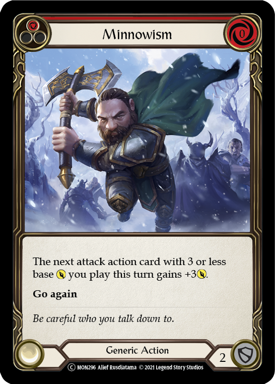 Minnowism (Red) (Rainbow Foil) [U-MON296-RF] Unlimited Rainbow Foil | Pegasus Games WI