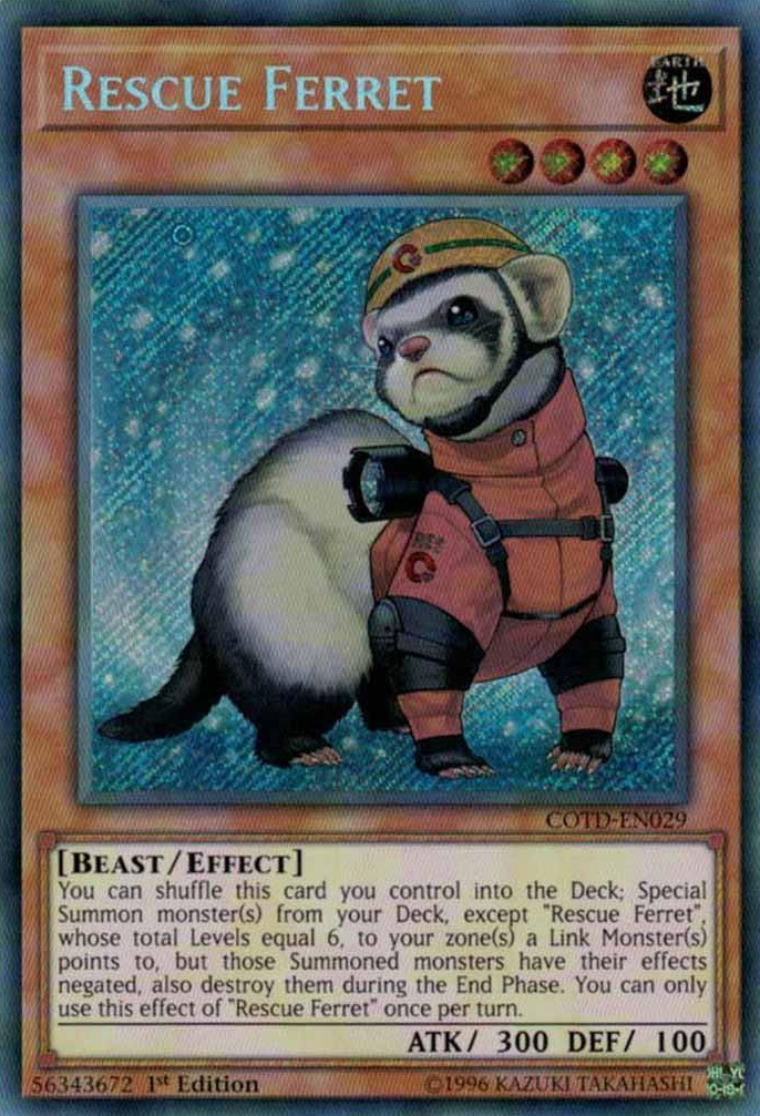 Rescue Ferret [COTD-EN029] Secret Rare | Pegasus Games WI