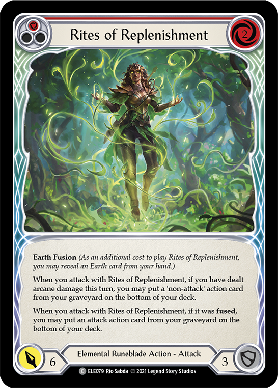 Rites of Replenishment (Red) [ELE079] (Tales of Aria)  1st Edition Rainbow Foil | Pegasus Games WI