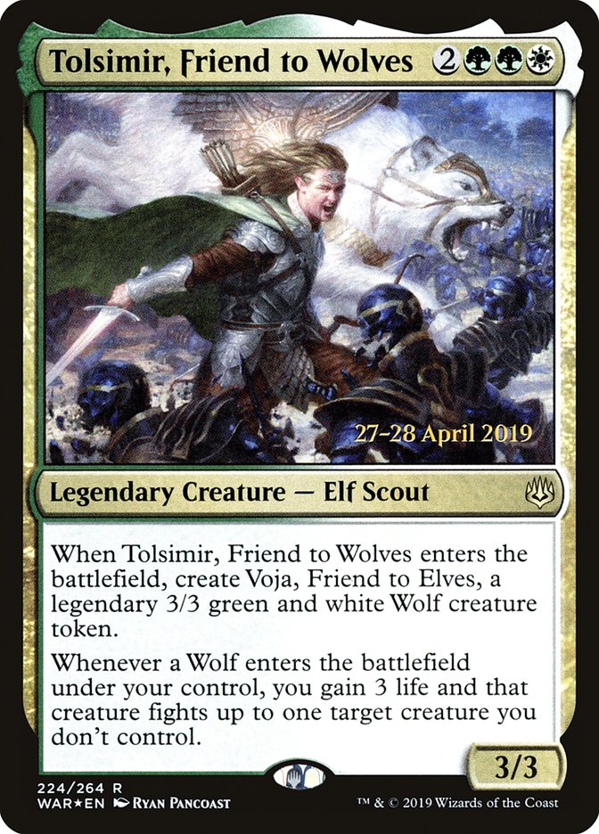 Tolsimir, Friend to Wolves [War of the Spark Prerelease Promos] | Pegasus Games WI