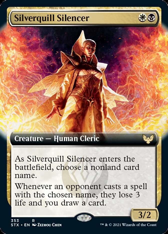 Silverquill Silencer (Extended Art) [Strixhaven: School of Mages] | Pegasus Games WI