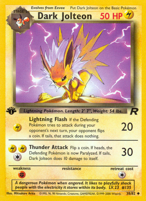 Dark Jolteon (38/82) [Team Rocket 1st Edition] | Pegasus Games WI