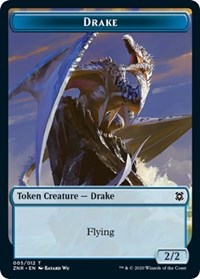 Drake // Hydra Double-Sided Token [Zendikar Rising Tokens] | Pegasus Games WI