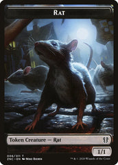 Faerie Rogue // Rat Double-Sided Token [Zendikar Rising Commander Tokens] | Pegasus Games WI