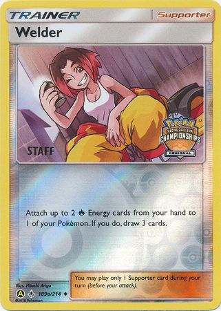 Welder (189a/214) (Regional Championship Promo Staff) [Sun & Moon: Unbroken Bonds] | Pegasus Games WI