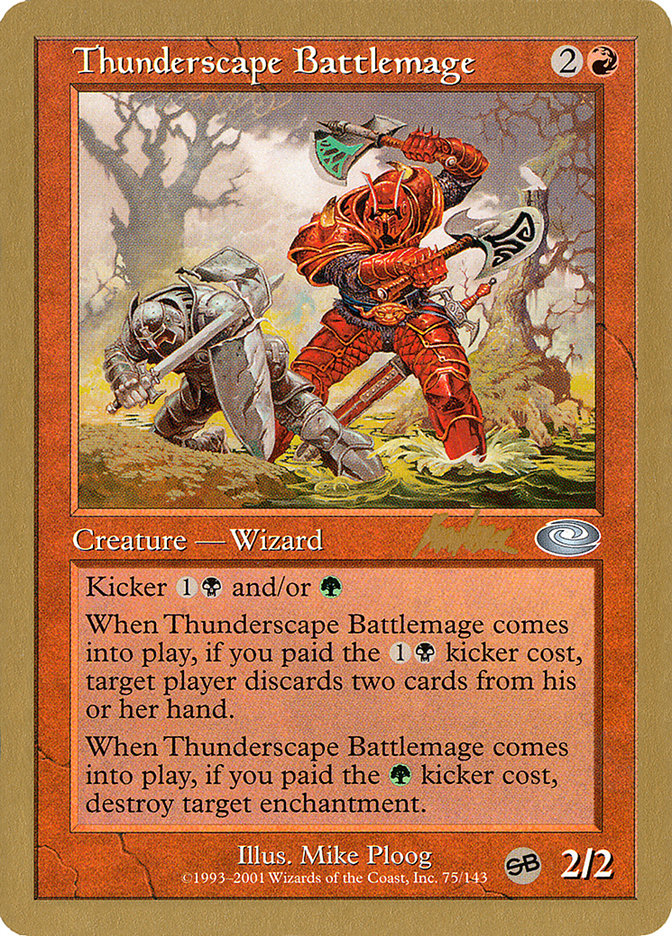 Thunderscape Battlemage (Brian Kibler) (SB) [World Championship Decks 2002] | Pegasus Games WI