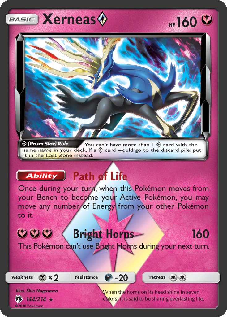 Xerneas (144/214) (Prism Star) [Sun & Moon: Lost Thunder] | Pegasus Games WI