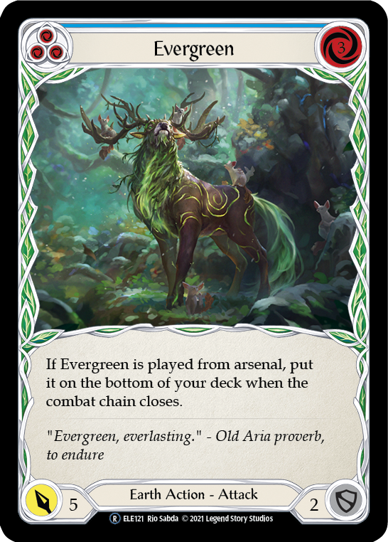 Evergreen (Blue) [U-ELE121] Unlimited Rainbow Foil | Pegasus Games WI