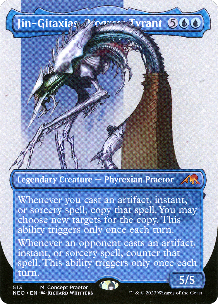 Jin-Gitaxias, Progress Tyrant (Borderless Concept Praetors) [Phyrexia: All Will Be One] | Pegasus Games WI