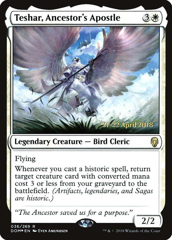 Teshar, Ancestor's Apostle [Dominaria Prerelease Promos] | Pegasus Games WI