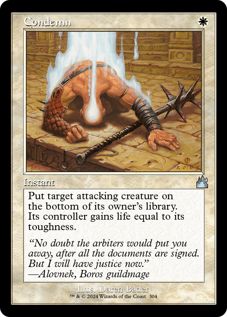 Condemn (Retro Frame) [Ravnica Remastered] | Pegasus Games WI