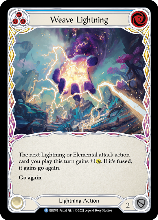 Weave Lightning (Blue) [ELE182] (Tales of Aria)  1st Edition Normal | Pegasus Games WI