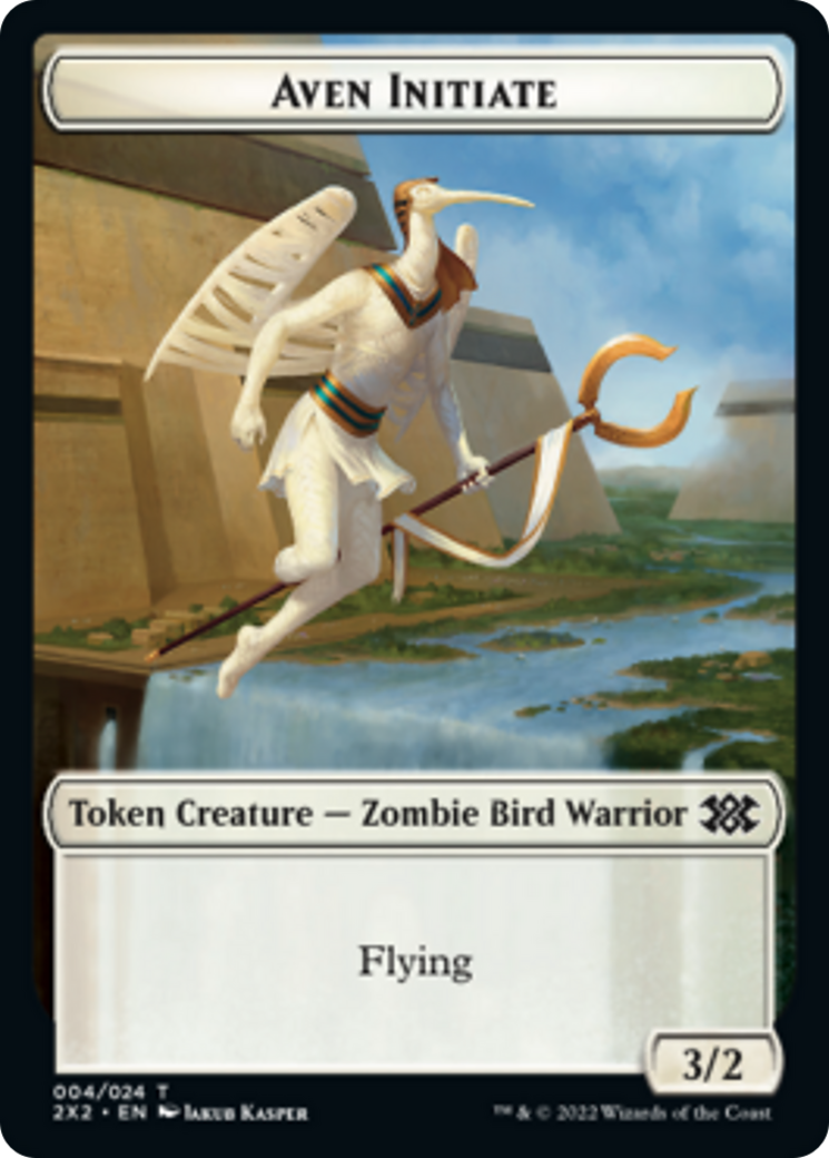 Egg // Aven Initiate Double-Sided Token [Double Masters 2022 Tokens] | Pegasus Games WI