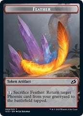 Feather // Human Soldier (004) Double-Sided Token [Ikoria: Lair of Behemoths Tokens] | Pegasus Games WI