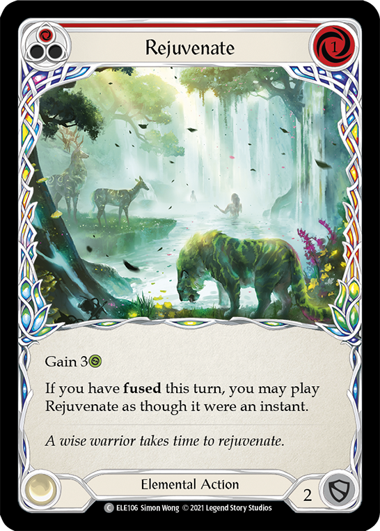 Rejuvenate (Red) [ELE106] (Tales of Aria)  1st Edition Rainbow Foil | Pegasus Games WI