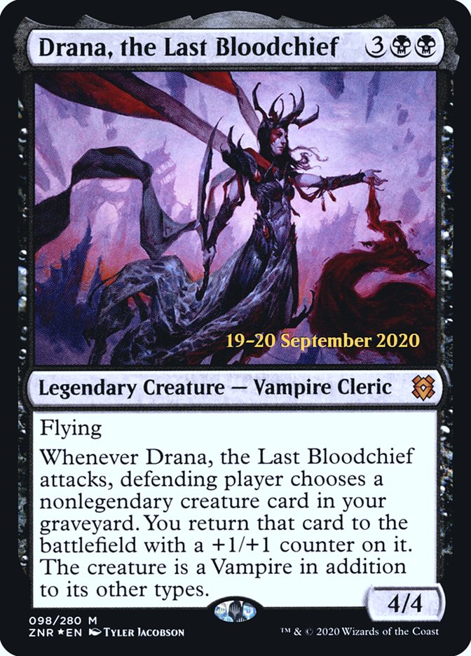 Drana, the Last Bloodchief [Zendikar Rising Prerelease Promos] | Pegasus Games WI