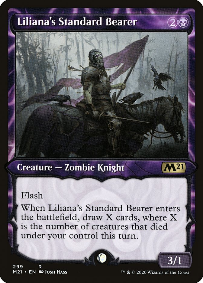 Liliana's Standard Bearer (Showcase) [Core Set 2021] | Pegasus Games WI