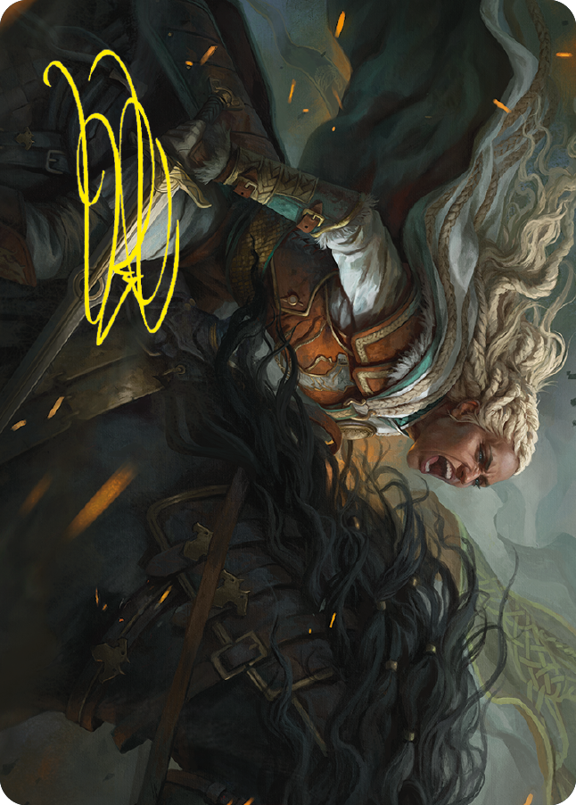 Eowyn, Fearless Knight Art Card (Gold-Stamped Signature) [The Lord of the Rings: Tales of Middle-earth Art Series] | Pegasus Games WI