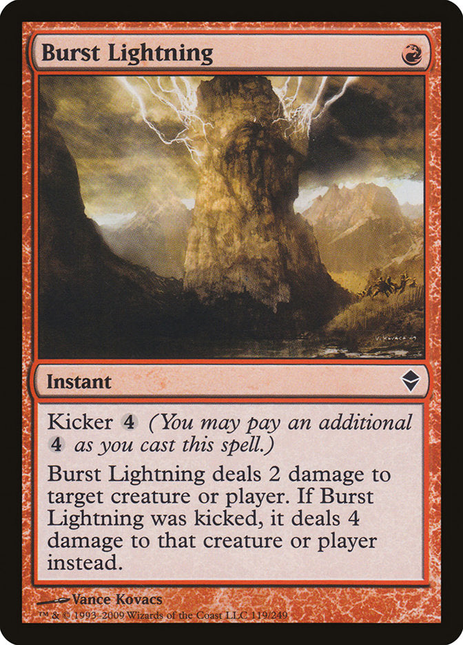 Burst Lightning [Zendikar] | Pegasus Games WI