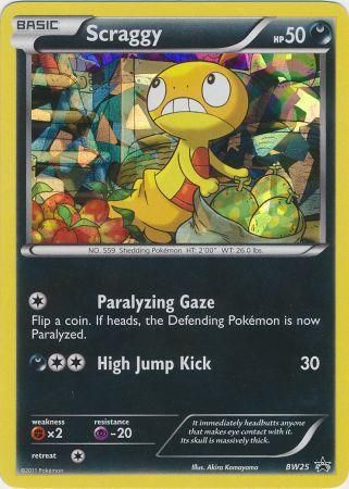 Scraggy (BW25) (Cracked Ice Holo) [Black & White: Black Star Promos] | Pegasus Games WI