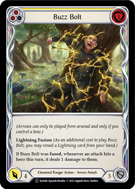 Buzz Bolt (Yellow) [U-ELE048] Unlimited Rainbow Foil | Pegasus Games WI