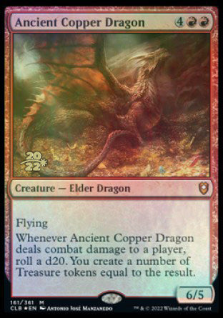 Ancient Copper Dragon [Commander Legends: Battle for Baldur's Gate Prerelease Promos] | Pegasus Games WI