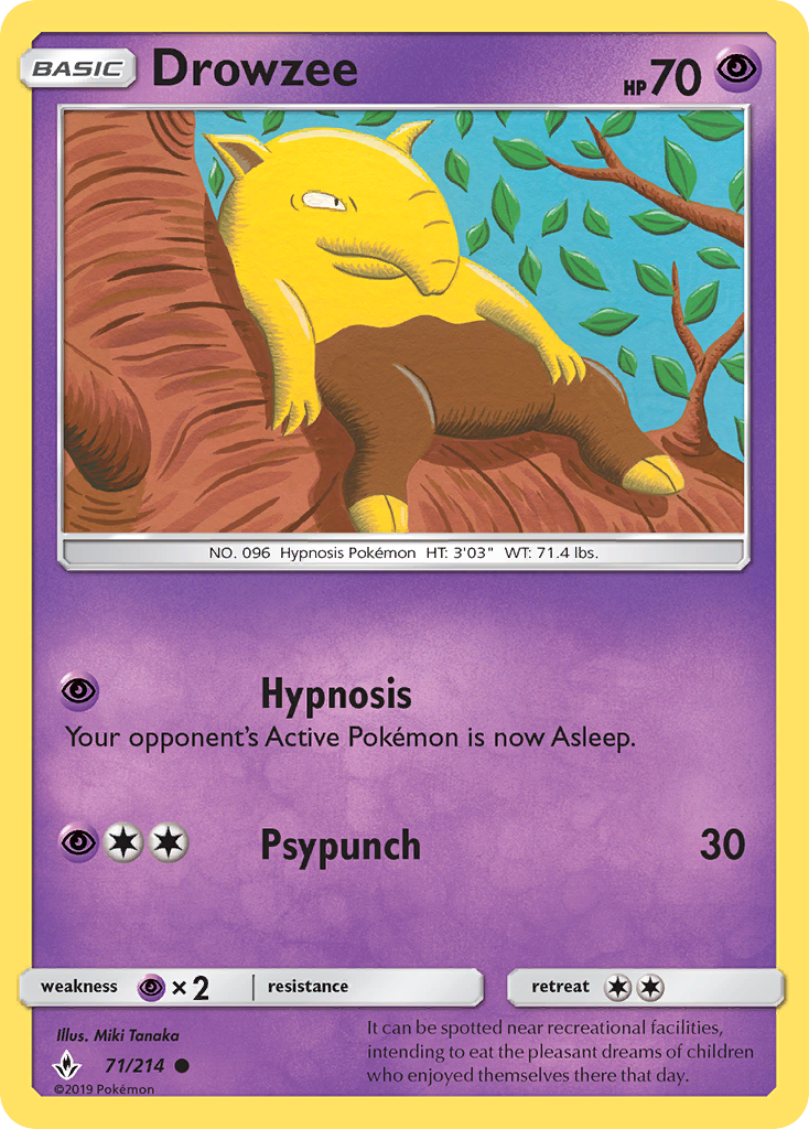 Drowzee (71/214) [Sun & Moon: Unbroken Bonds] | Pegasus Games WI