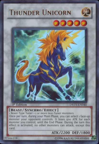 Thunder Unicorn [DREV-EN040] Ultra Rare | Pegasus Games WI