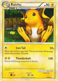 Raichu (10/123) (Cracked Ice Holo) [HeartGold & SoulSilver: Base Set] | Pegasus Games WI