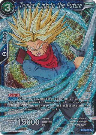 Trunks, Link to the Future (Foil) (EX01-03) [Mighty Heroes] | Pegasus Games WI