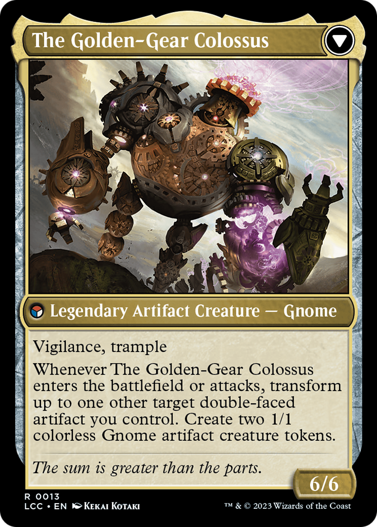 Tetzin, Gnome Champion // The Golden-Gear Colossus [The Lost Caverns of Ixalan Commander] | Pegasus Games WI