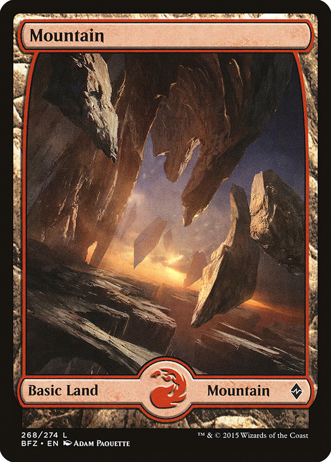 Mountain (268) (Full Art) [Battle for Zendikar] | Pegasus Games WI