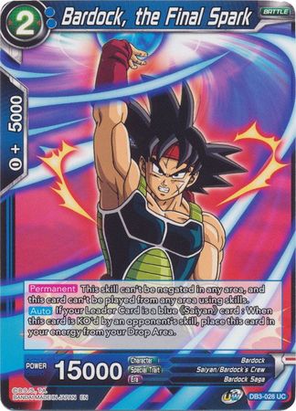 Bardock, the Final Spark [DB3-028] | Pegasus Games WI