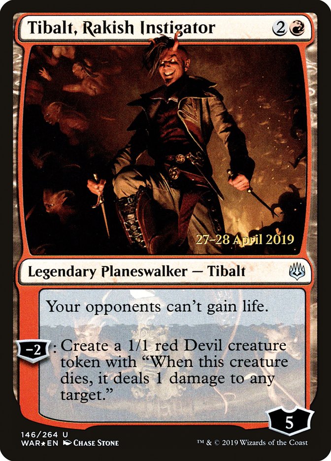 Tibalt, Rakish Instigator [War of the Spark Prerelease Promos] | Pegasus Games WI