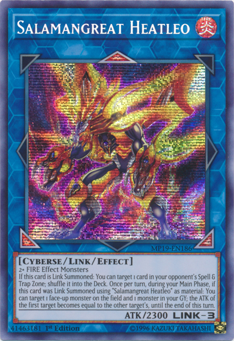 Salamangreat Heatleo [MP19-EN186] Prismatic Secret Rare | Pegasus Games WI