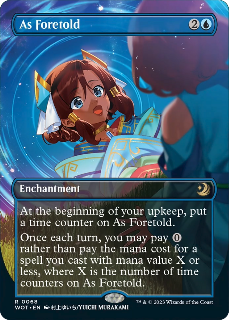As Foretold (Anime Borderless) (Confetti Foil) [Wilds of Eldraine: Enchanting Tales] | Pegasus Games WI