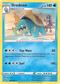 Drednaw (039/185) (Cracked Ice Holo) (Theme Deck Exclusive) [Sword & Shield: Vivid Voltage] | Pegasus Games WI