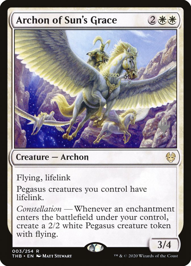 Archon of Sun's Grace (Promo Pack) [Theros Beyond Death Promos] | Pegasus Games WI