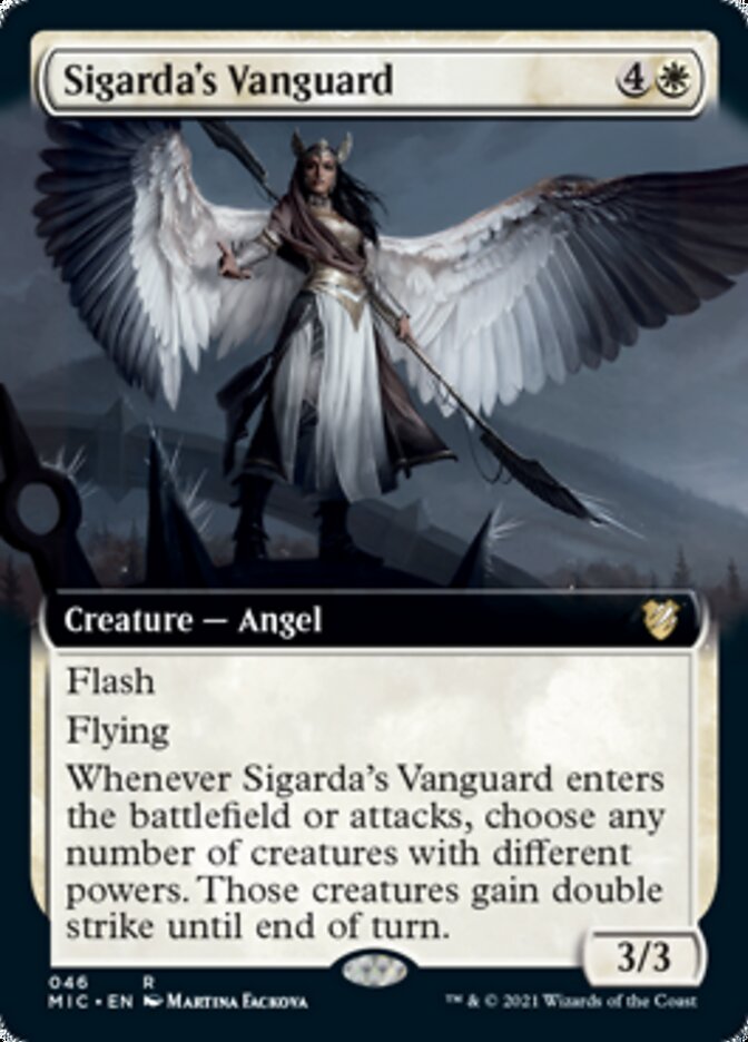 Sigarda's Vanguard (Extended Art) [Innistrad: Midnight Hunt Commander] | Pegasus Games WI