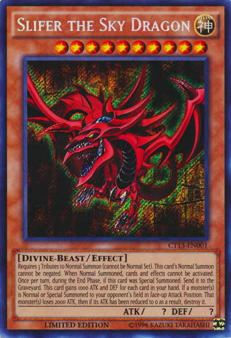 Slifer the Sky Dragon [CT13-EN001] Secret Rare | Pegasus Games WI