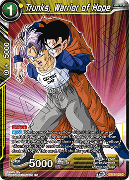 Trunks, Warrior of Hope (Common) [BT13-103] | Pegasus Games WI