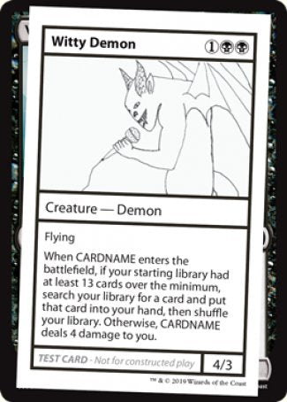 Witty Demon (2021 Edition) [Mystery Booster Playtest Cards] | Pegasus Games WI