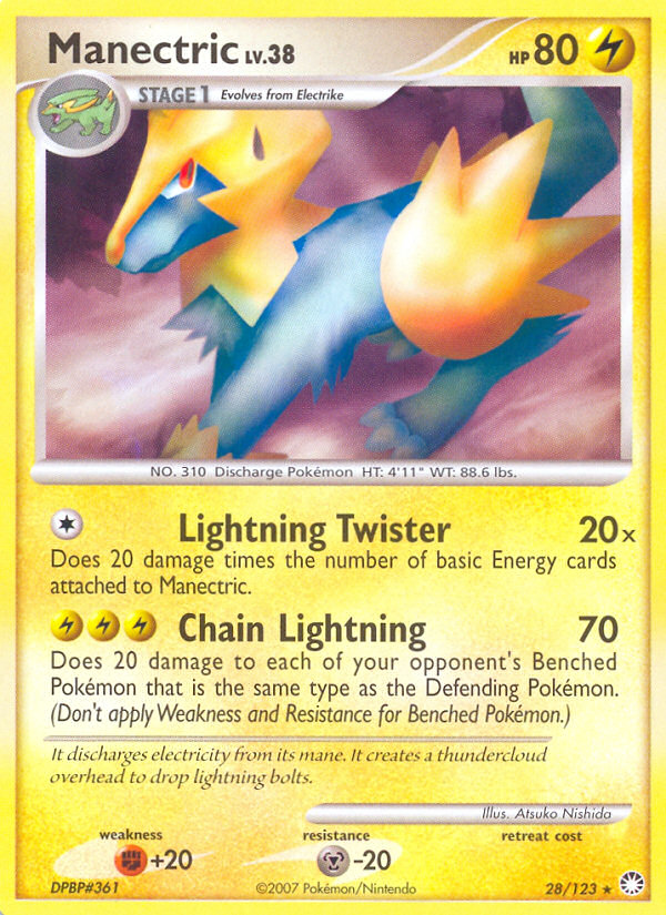 Manectric (28/123) [Diamond & Pearl: Mysterious Treasures] | Pegasus Games WI