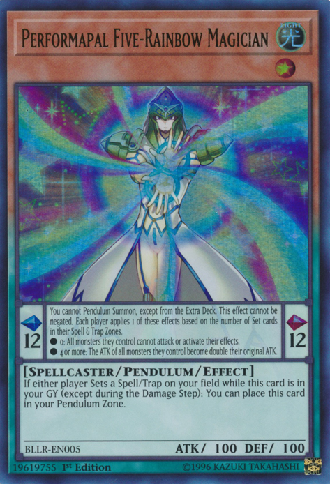 Performapal Five-Rainbow Magician [BLLR-EN005] Ultra Rare | Pegasus Games WI