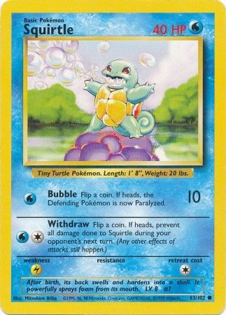 Squirtle (63/102) [Base Set Unlimited] | Pegasus Games WI